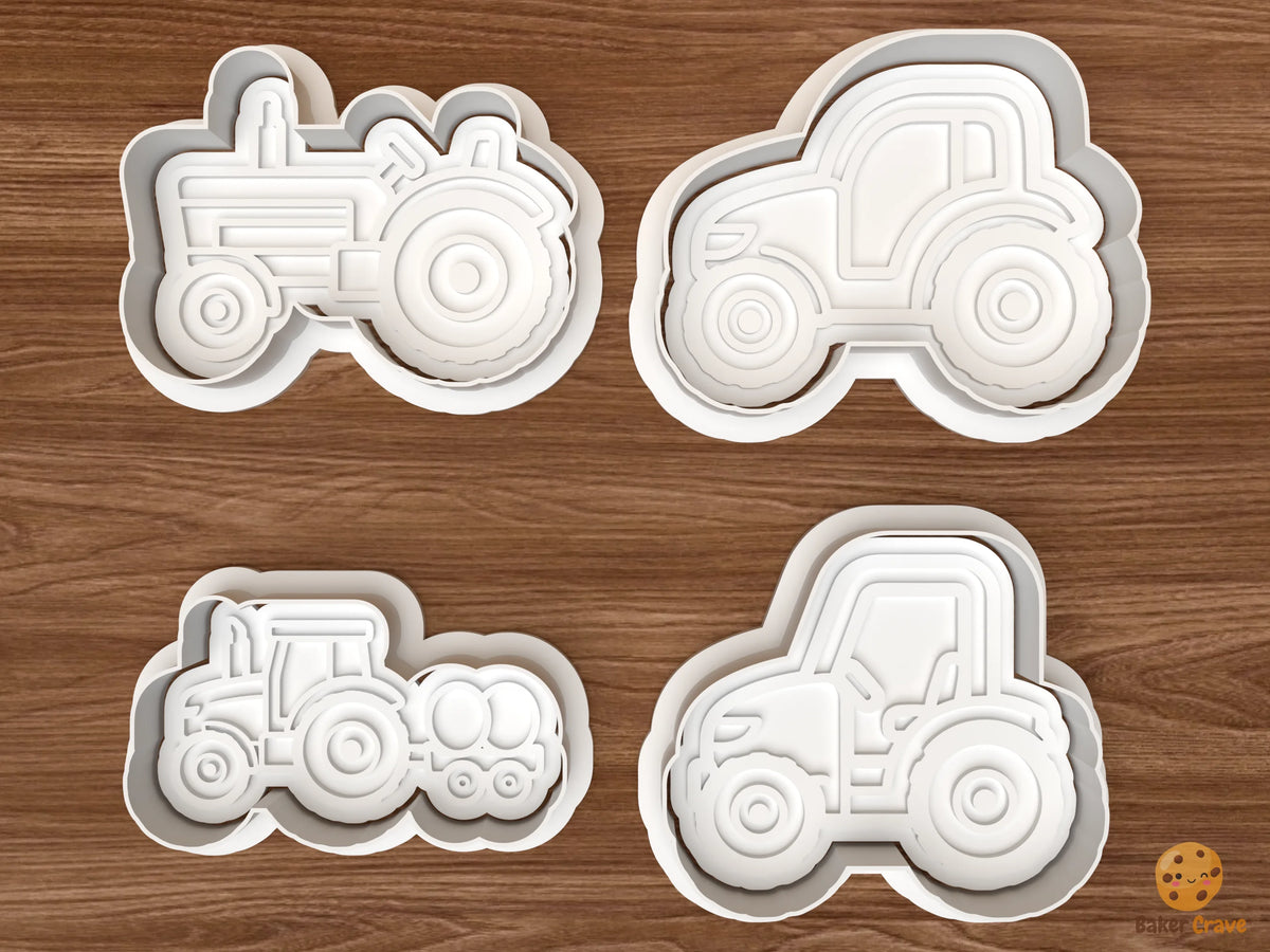 Harvest Tractor Cookie Cutter Set STL File