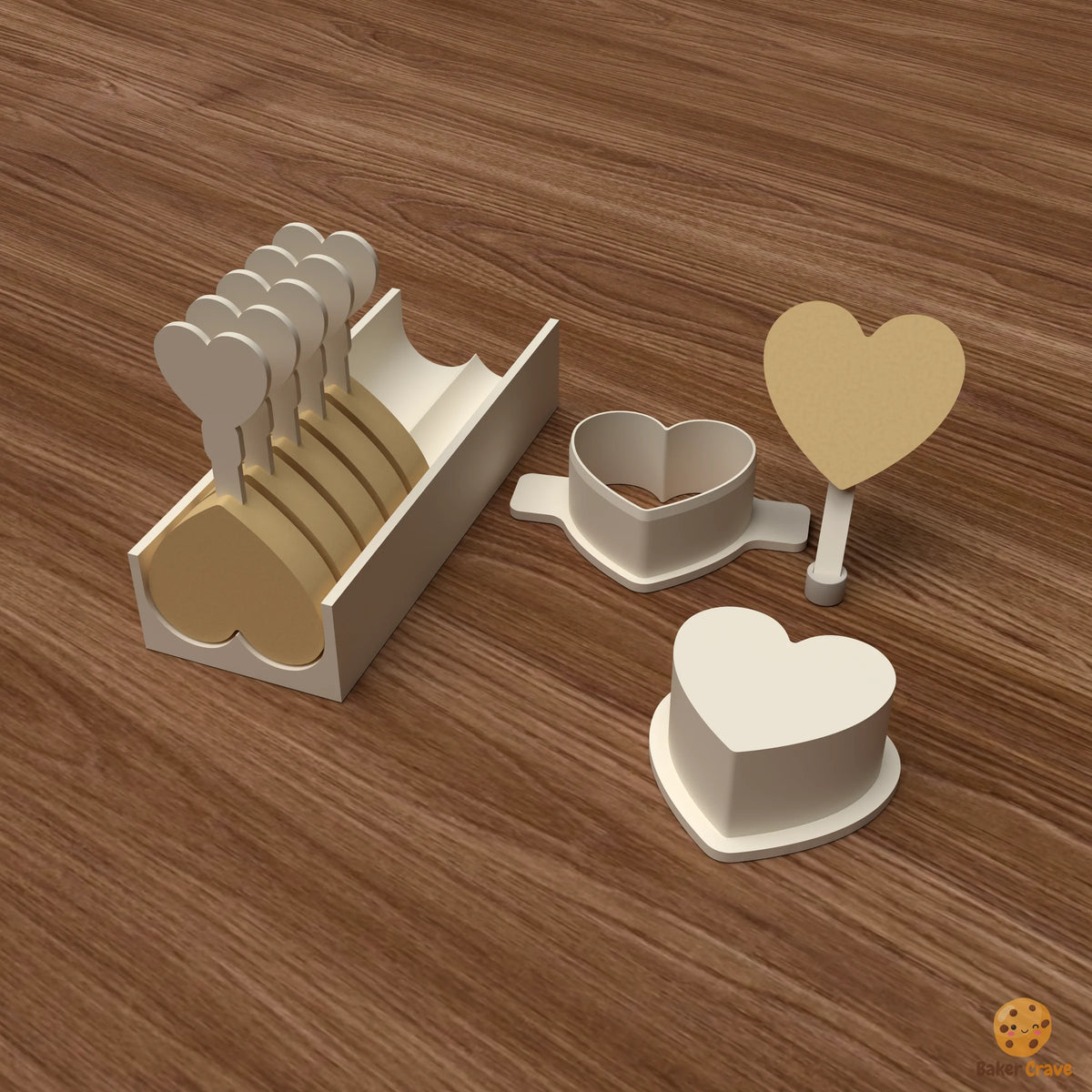 Heart Cake Pop Mold STL File