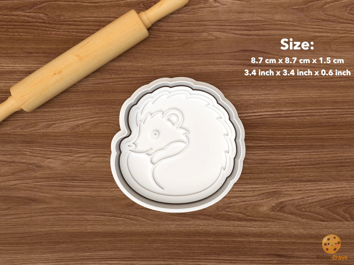 Hedgehog Cookie Cutter Set - single curled hedgehog