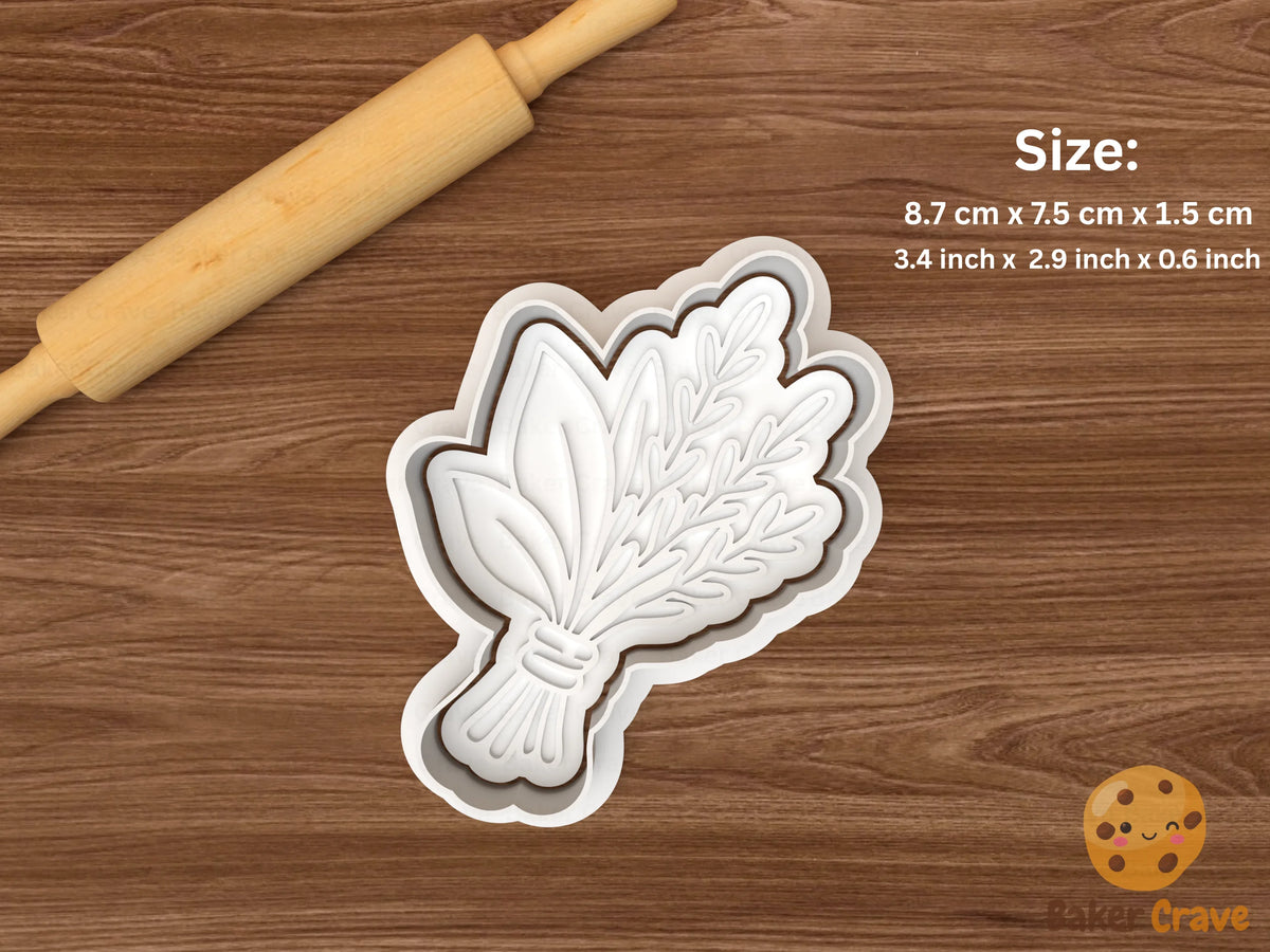 Herbs & Potion Cookie Cutter Set STL File - herb9