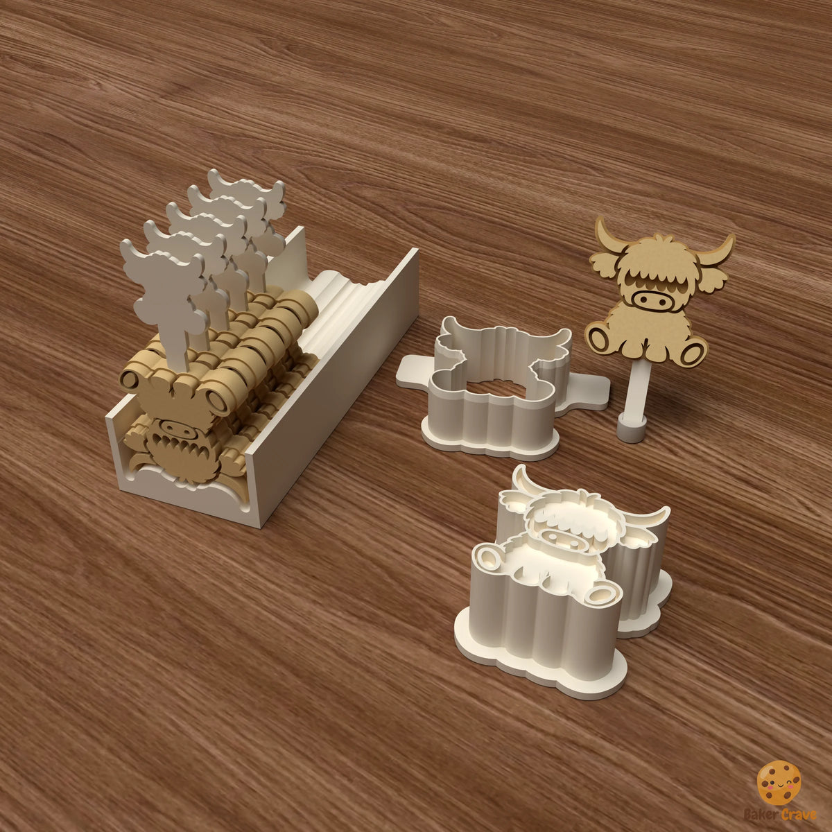 Highland Cow Cake Pop Mold STL File