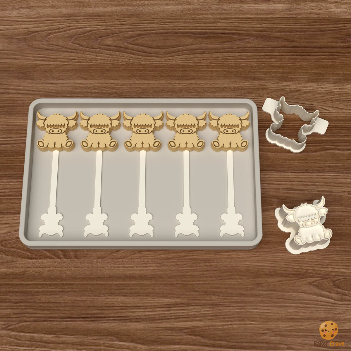 Highland Cow Cake Pop Mold STL File