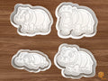 Hippo Cookie Cutter Set STL File - 01 set main