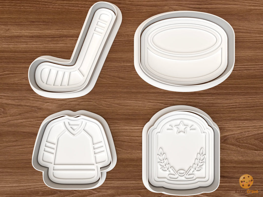 Hockey Sports Cookie Cutter Set STL File - 01 set main
