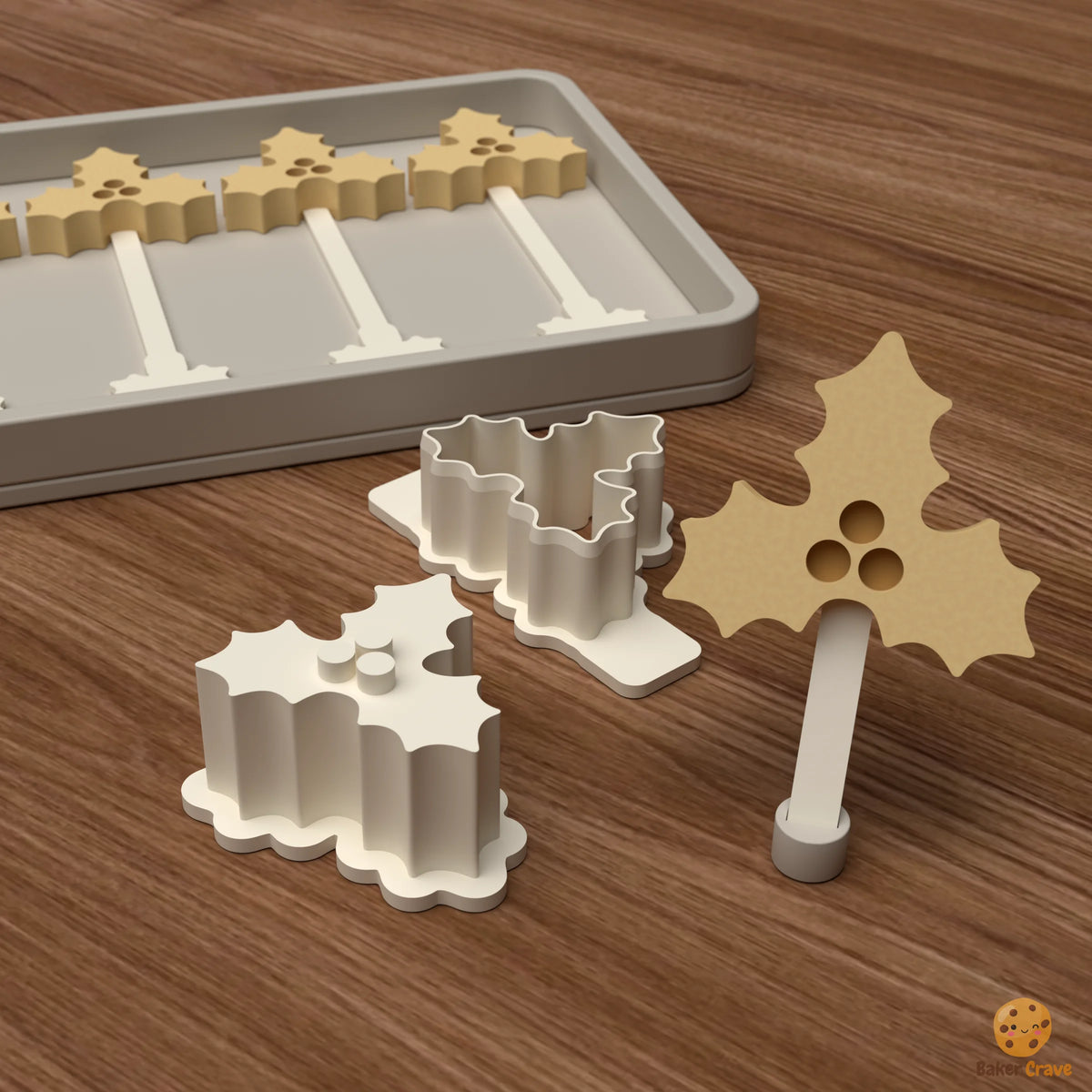 Holly Berry Cake Pop Mold STL File