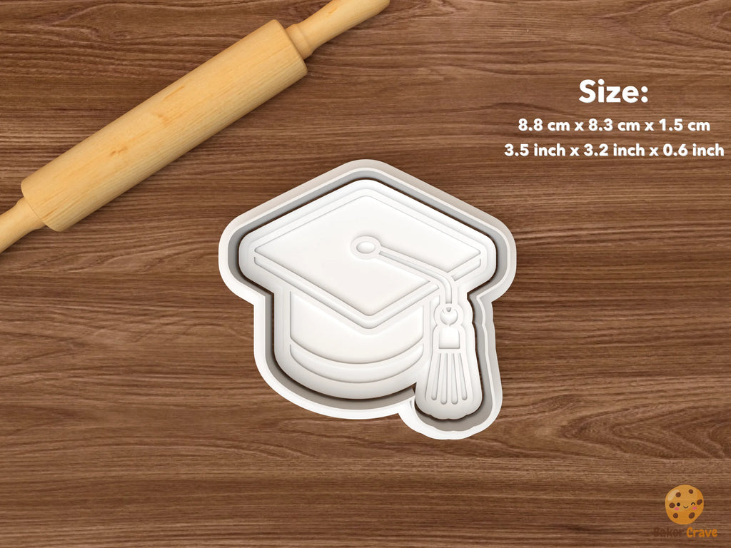 Honors Grad Graduation Cookie Cutter Set STL File - single graduation cap