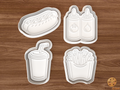 Hot Dog Cookie Cutter Set STL File - hotdog1