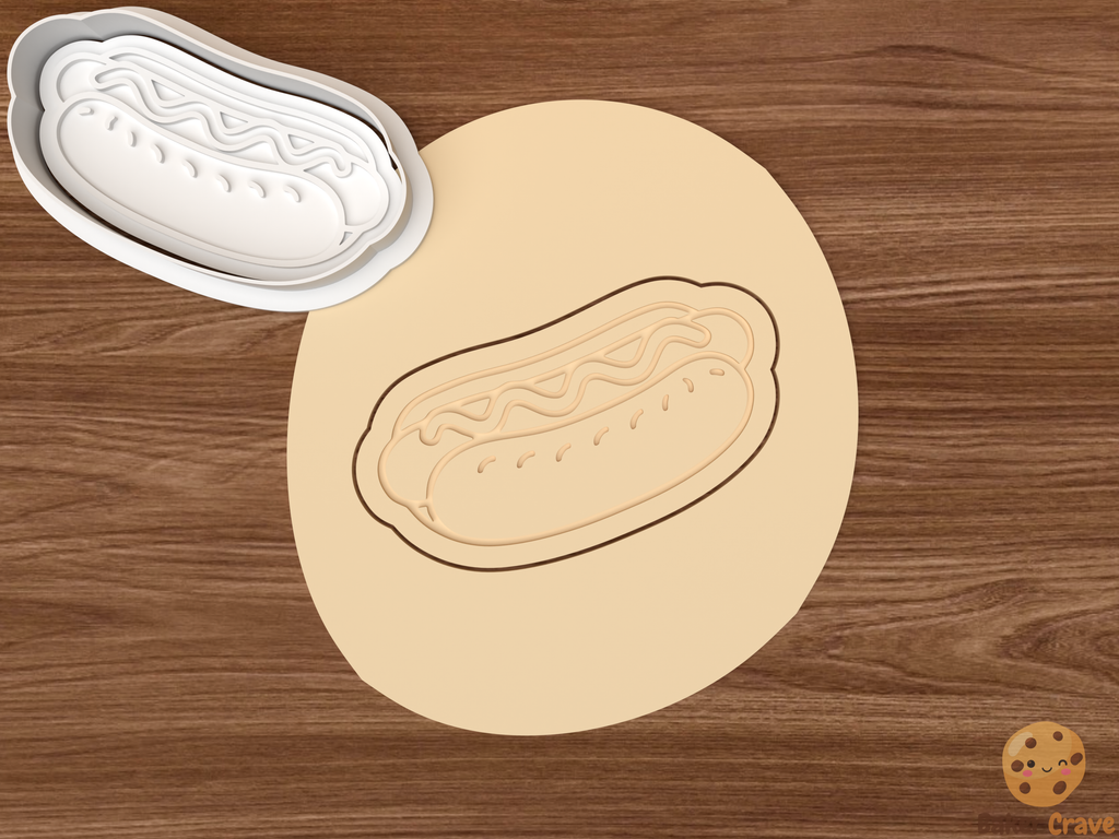 Hot Dog Cookie Cutter Set STL File - hotdog4