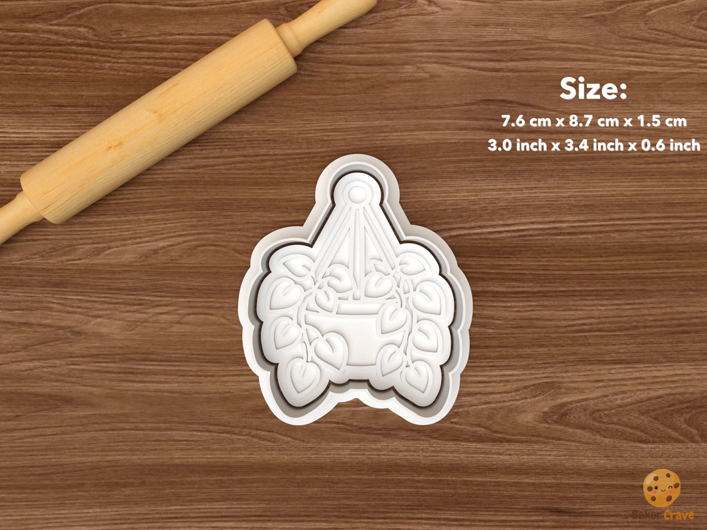 Houseplant Cookie Cutter Set STL File - single hanging plant