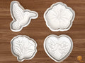 Hummingbird Flower Cookie Cutter Set STL File