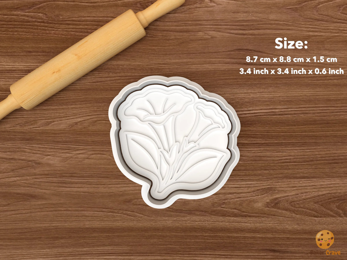 Hummingbird Flower Cookie Cutter Set STL File