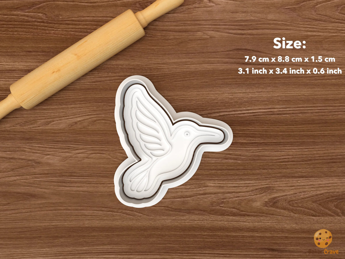 Hummingbird Flower Cookie Cutter Set STL File