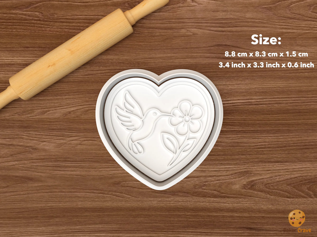 Hummingbird Flower Cookie Cutter Set STL File