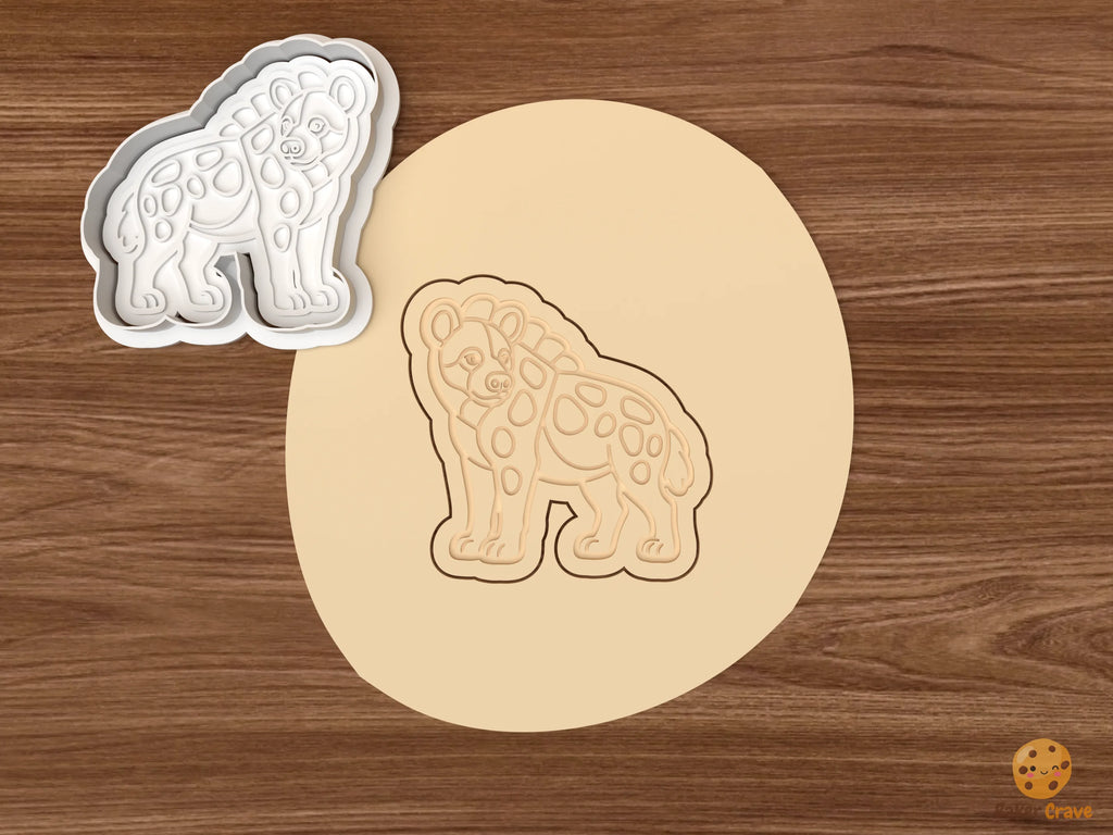 Hyena Cookie Cutter Set STL File - dough standing hyena
