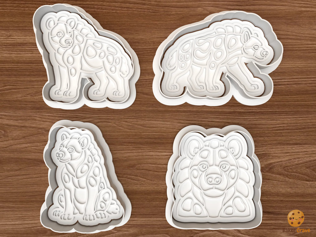 Hyena Cookie Cutter Set STL File - 01 set main