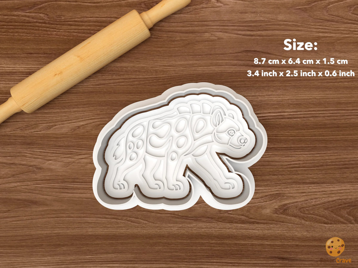 Hyena Cookie Cutter Set STL File - single walking hyena