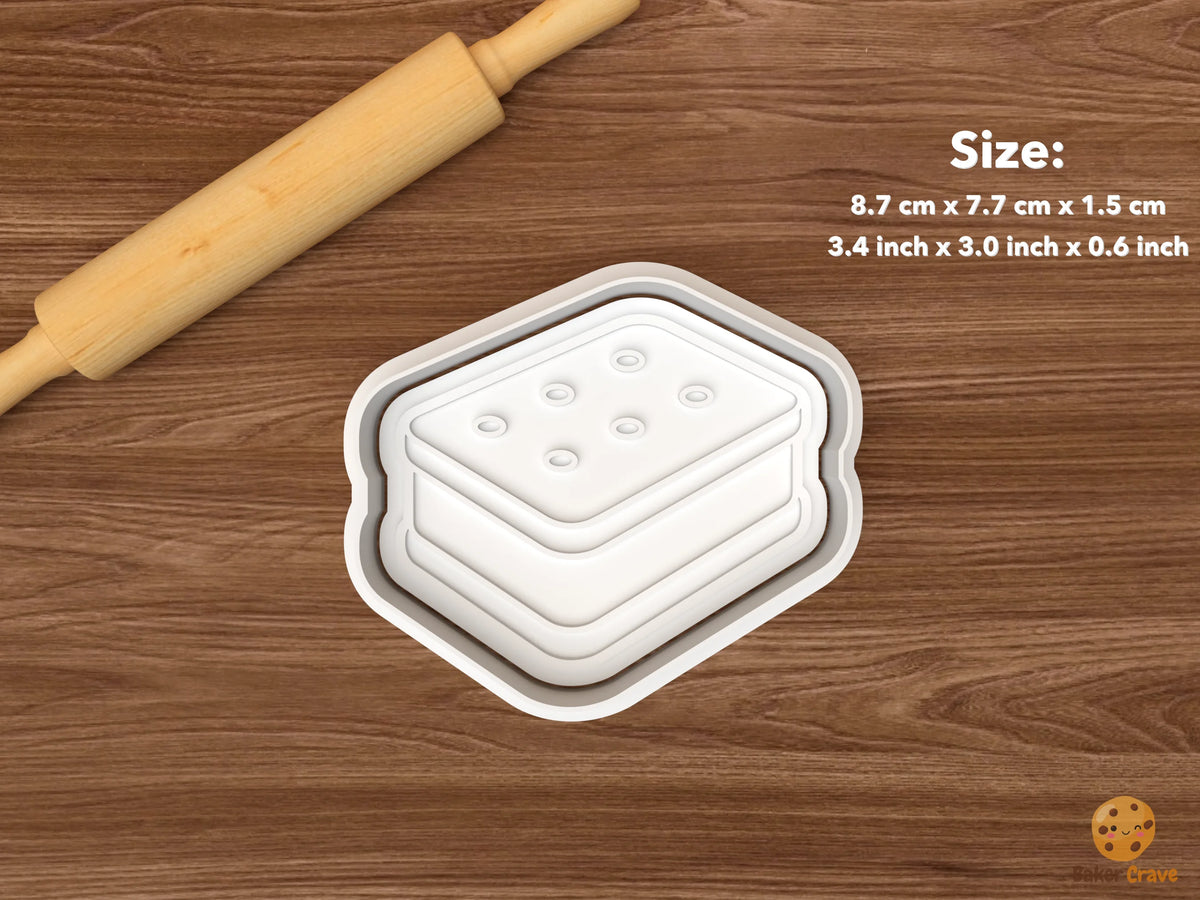 Ice Cream Social Cookie Cutter Set - single ice cream sandwich