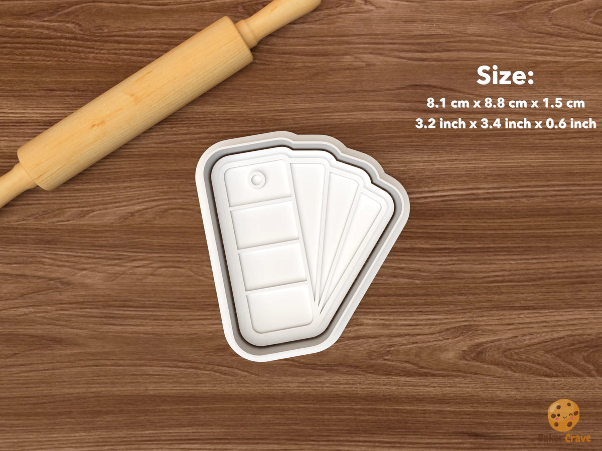 Interior Designer Cookie Cutter Set STL File - single paint swatches