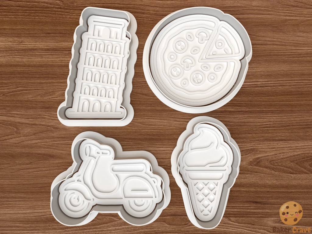 Italy Culture Cookie Cutter Set STL File - italy1fix