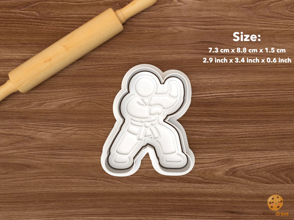 Karate Cookie Cutter Set STL File - single karate pose