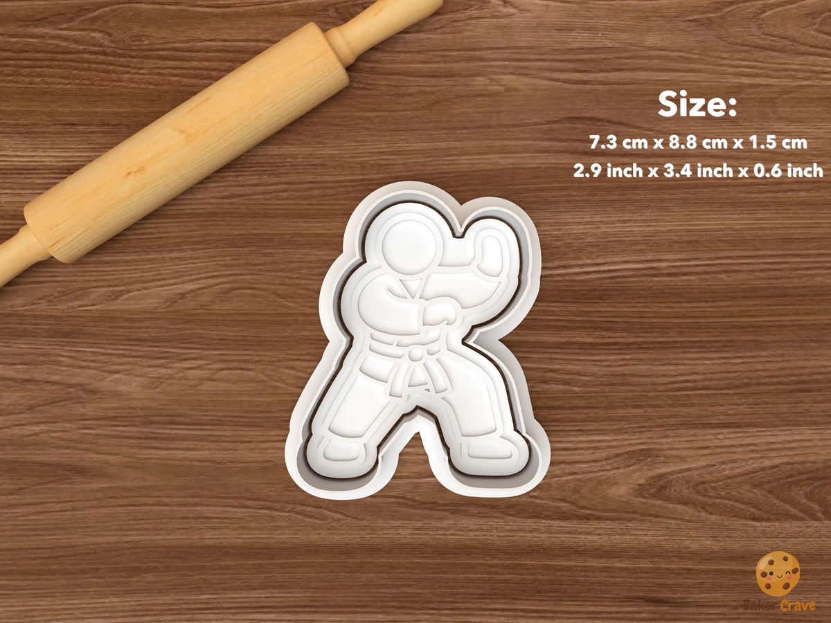 Karate Cookie Cutter Set STL File - single karate pose
