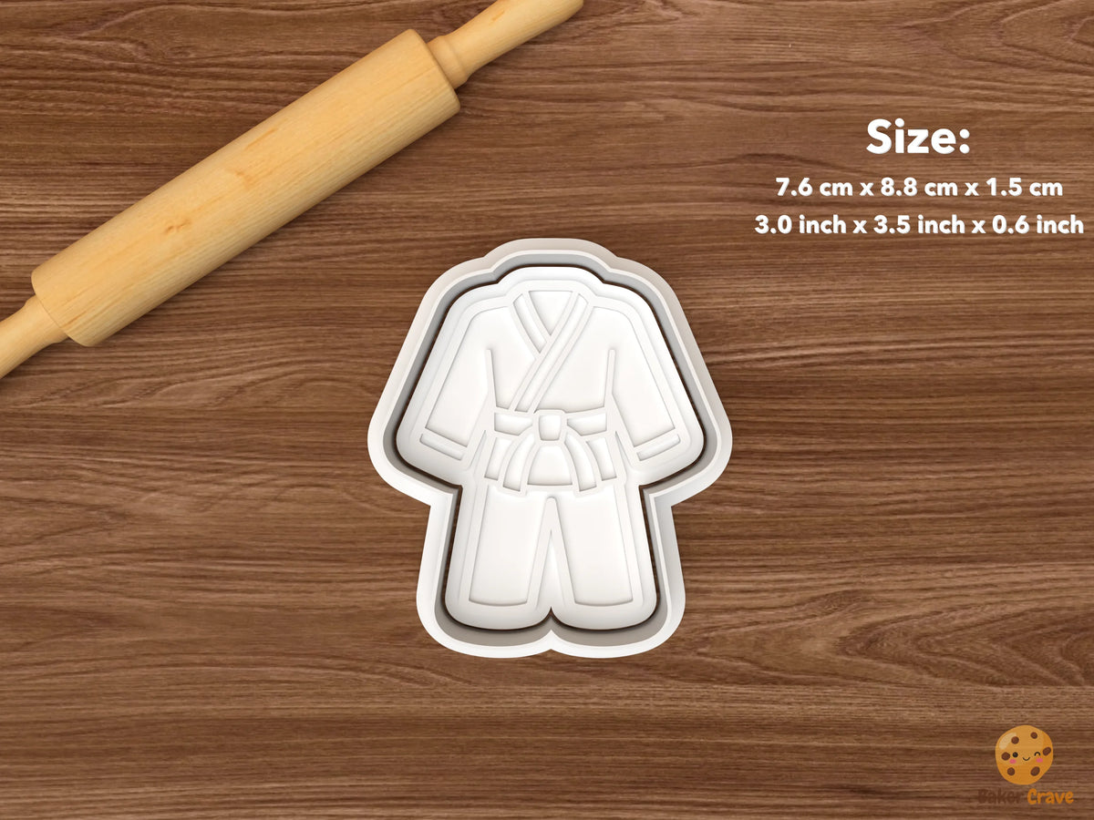 Karate Martial Arts Cookie Cutter Set - single karate gi