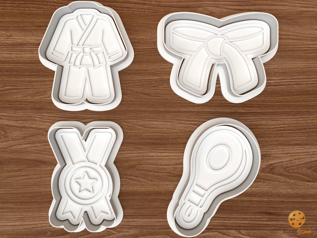 Karate Martial Arts Cookie Cutter Set STL File - 01 set main
