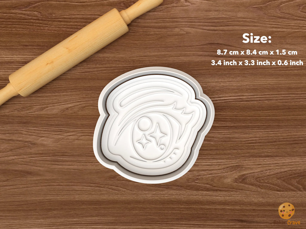 Kawaii Anime Cookie Cutter Set STL File - single sparkly anime eye