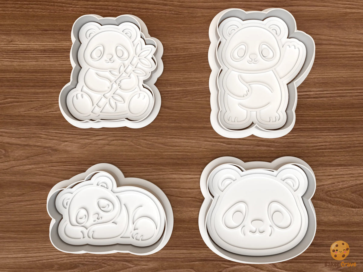 Kawaii Giant Panda Cookie Cutter Set