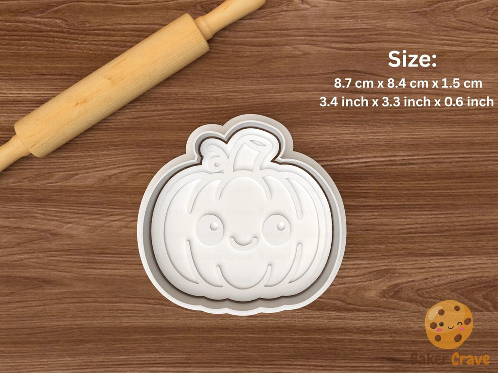 Kawaii Pumpkin Cookie Cutter Set STL File - kawaiipump2