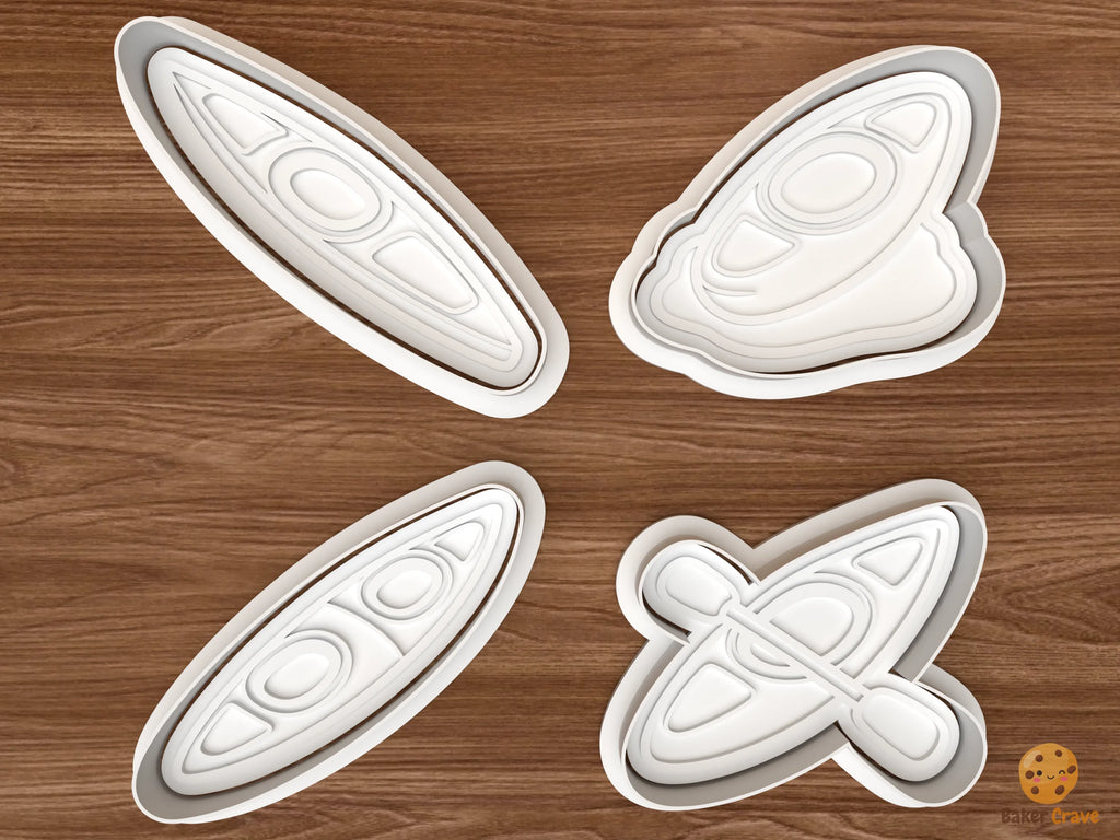 Kayaking Cookie Cutter Set STL File