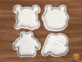 Knitting Cookie Cutter Set STL File - knit1