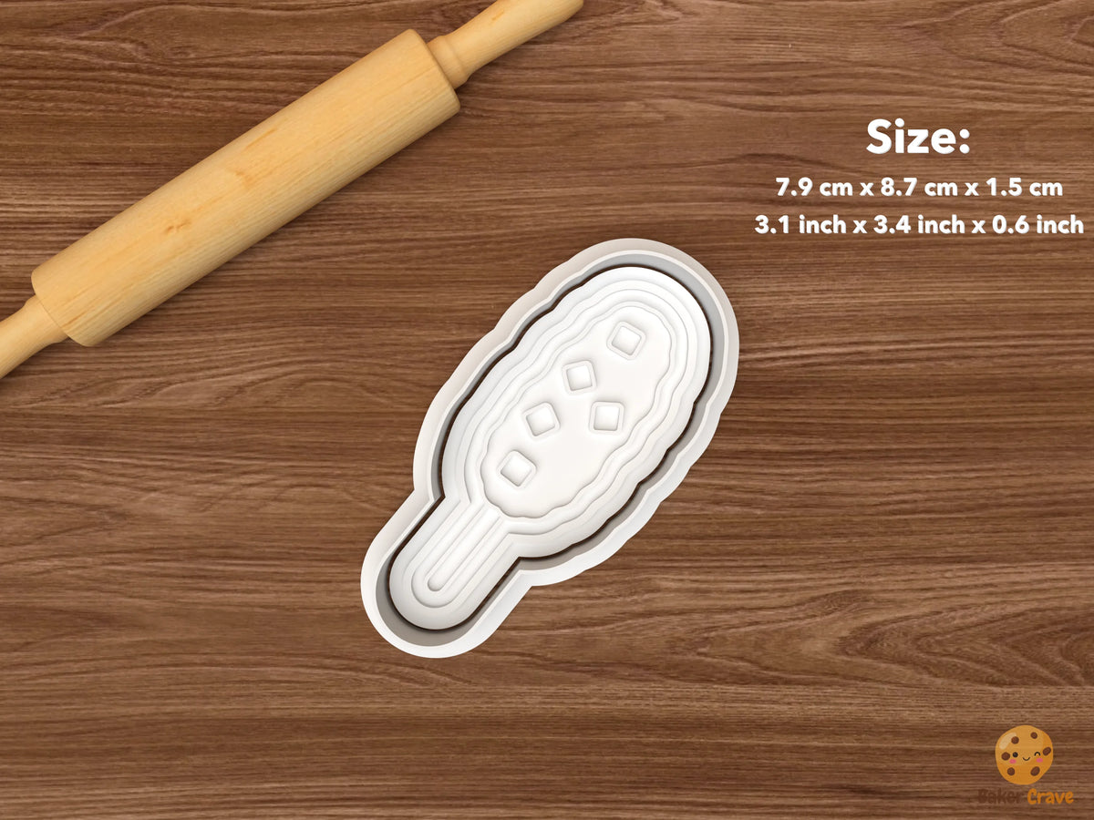 Korean Street Food Cookie Cutter Set - single potato corn dog