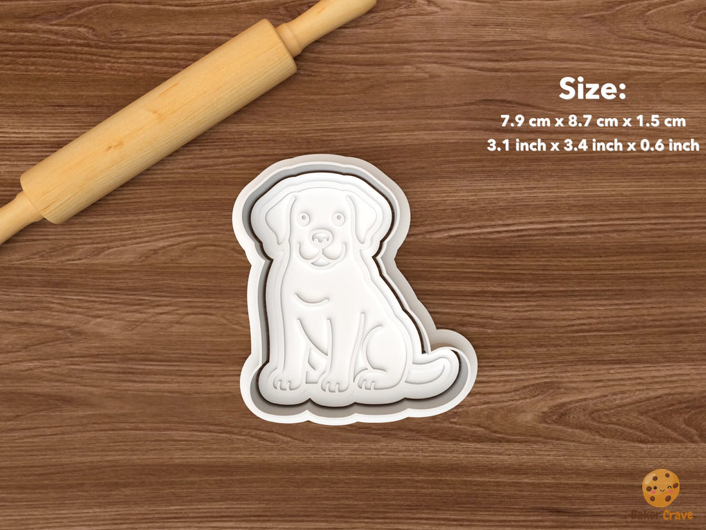 Labrador Retriever Cookie Cutter Set STL File - single sitting labrador retriever