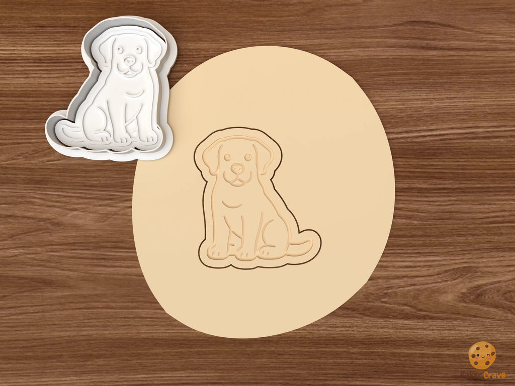 Labrador Retriever Cookie Cutter Set STL File - dough sitting labrador retriever