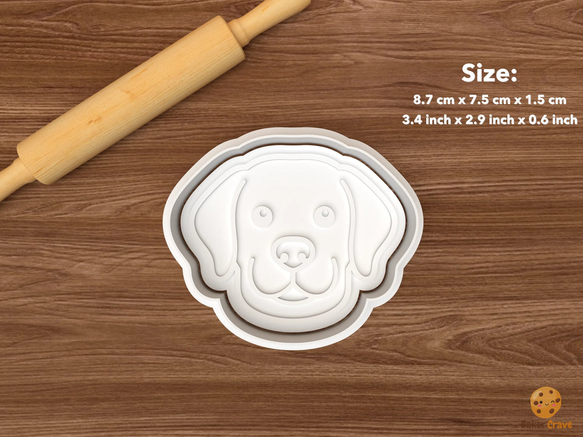 Labrador Retriever Cookie Cutter Set STL File - single labrador retriever face