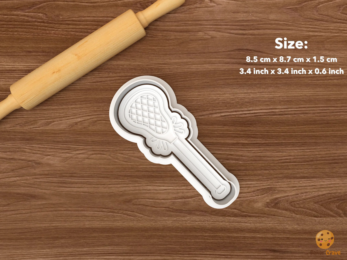 Lacrosse Cookie Cutter Set - single lacrosse stick