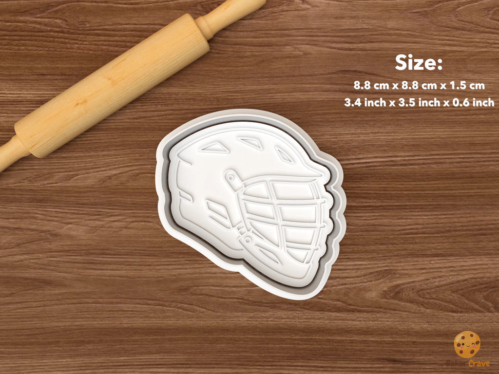 Lacrosse Cookie Cutter Set STL File - single lacrosse helmet