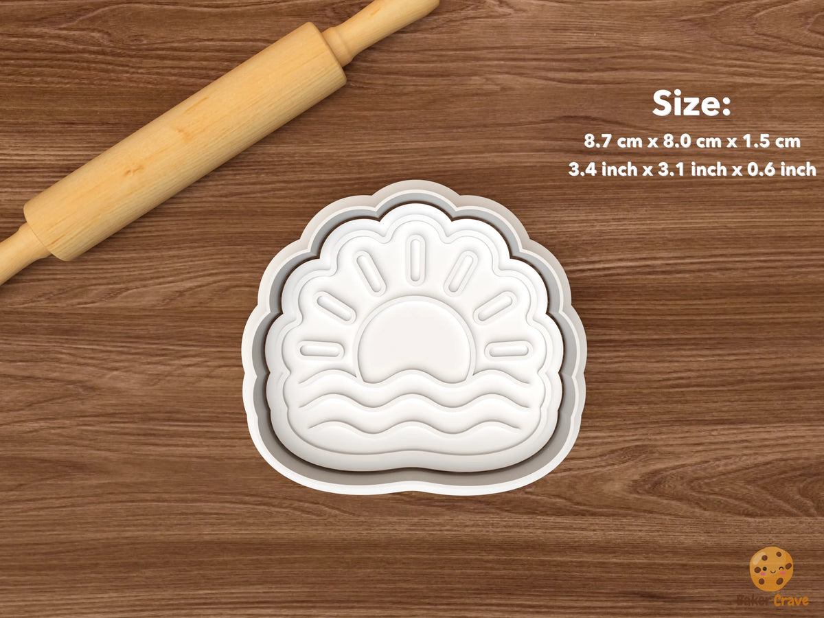 Lake Life Boating Cookie Cutter Set STL File - single lake sunset