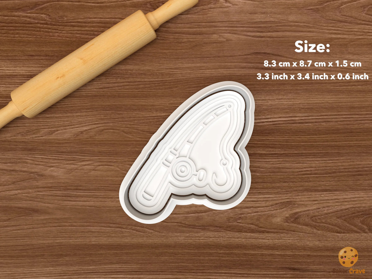 Lake Life Fishing Cookie Cutter Set - single fishing rod