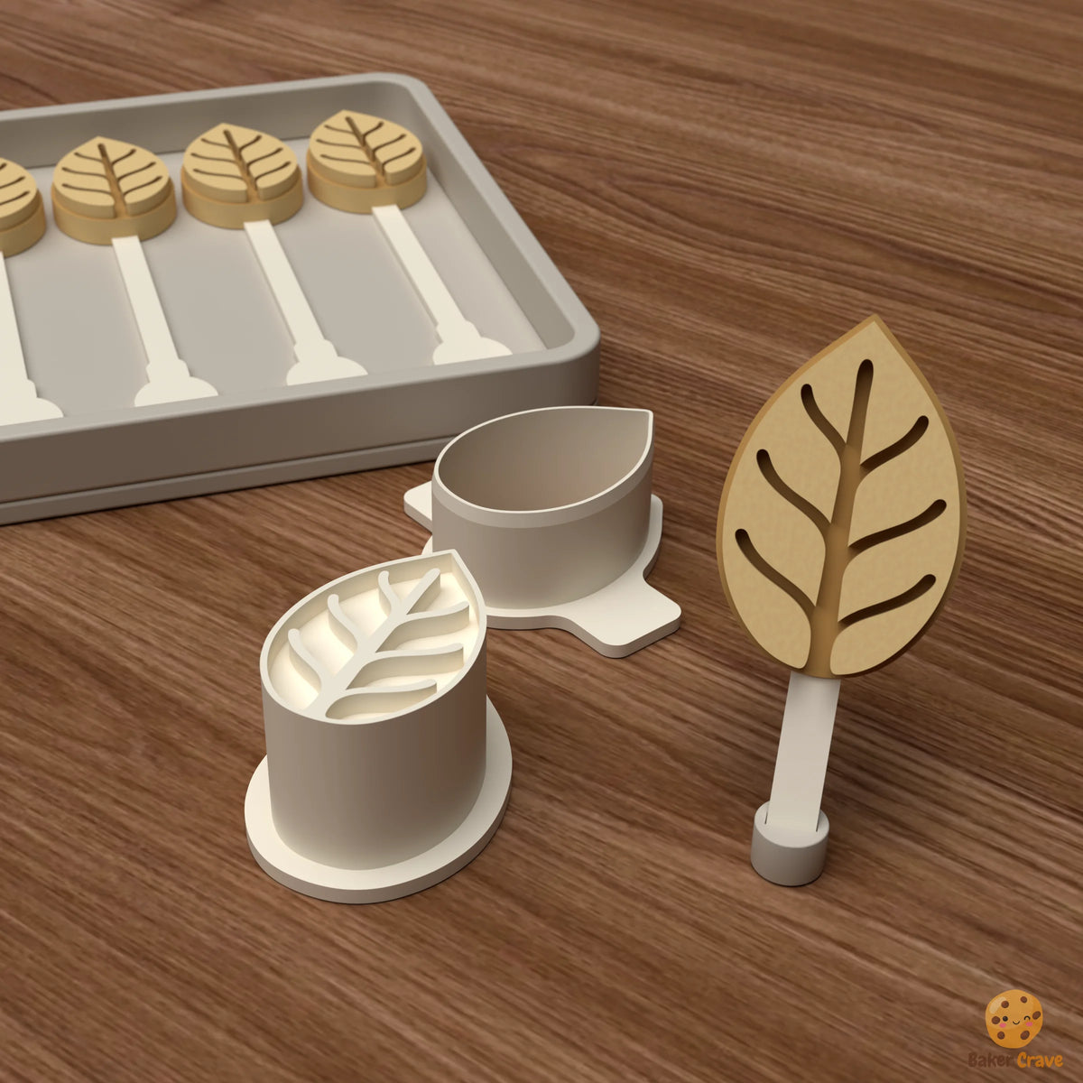 Leaf Cake Pop Mold STL File