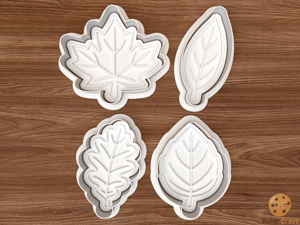 Leaf Cookie Cutter Set STL File - leaf1