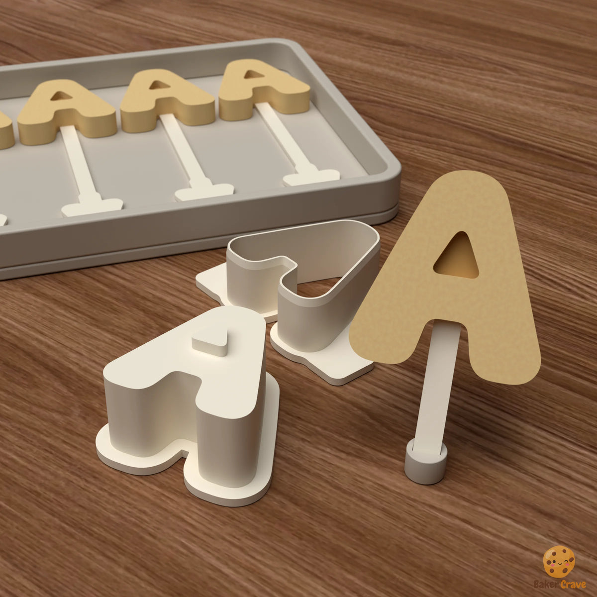 Letter A Cake Pop Mold STL File