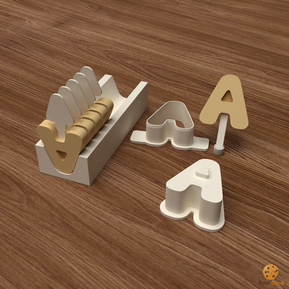 Letter A Cake Pop Mold STL File