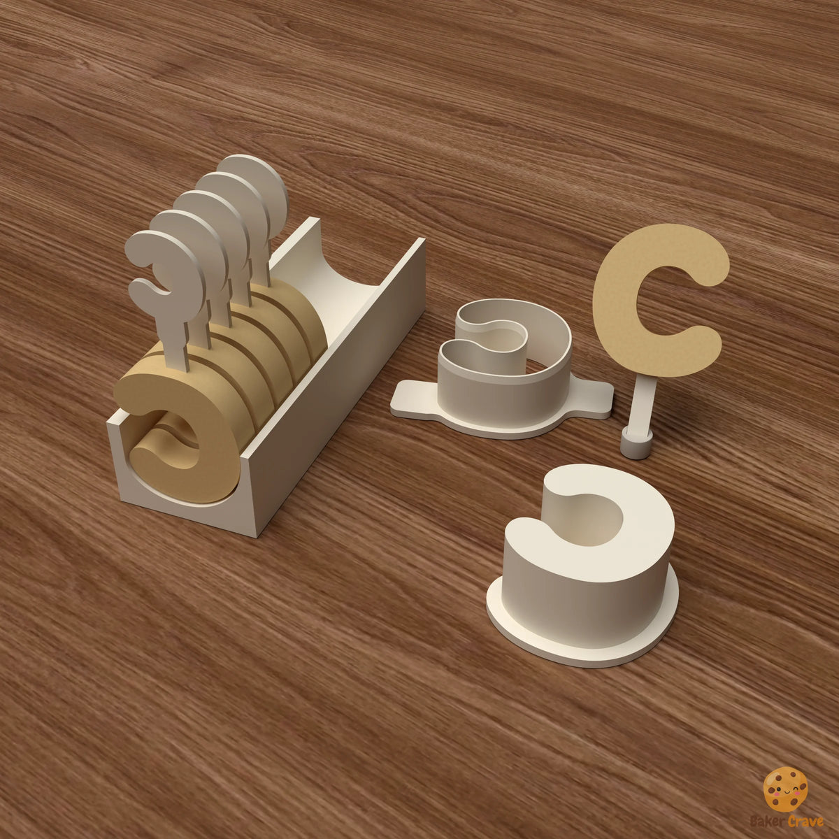 Letter C Cake Pop Mold STL File
