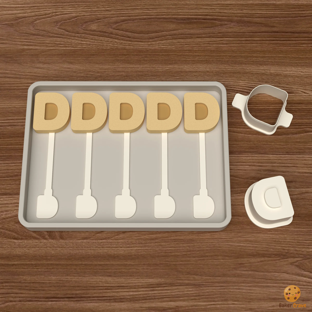 Letter D Cake Pop Mold STL File