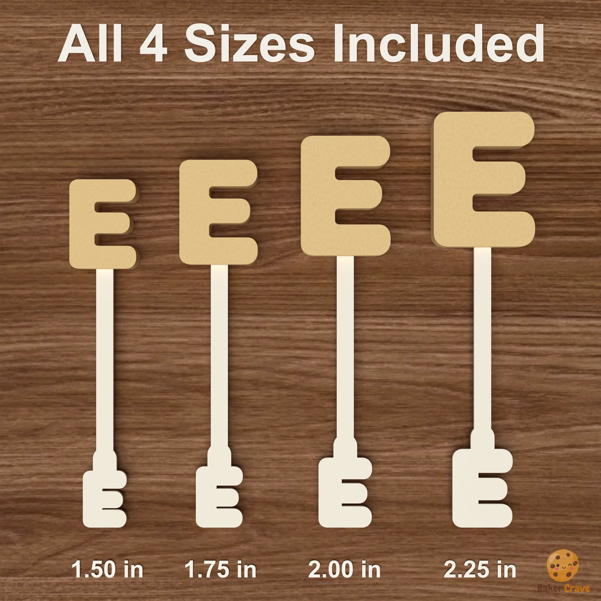 Letter E Cake Pop Mold STL File