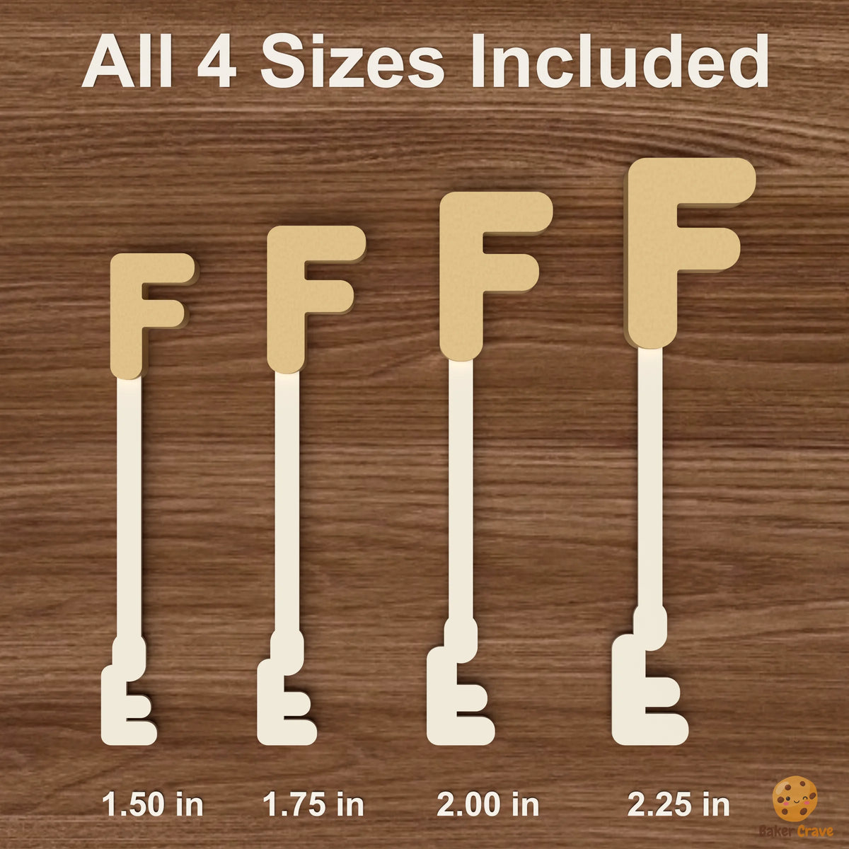 Letter F Cake Pop Mold STL File