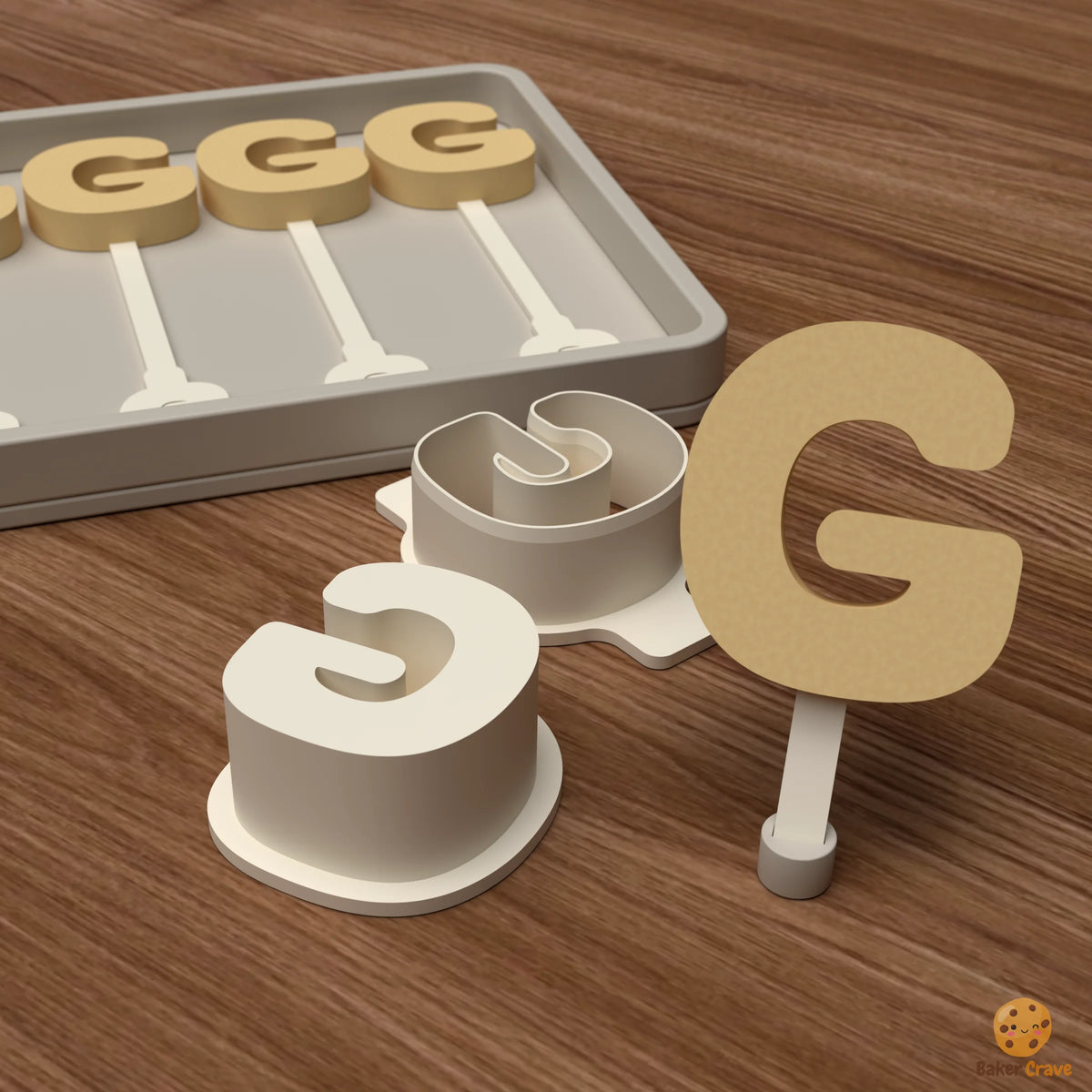 Letter G Cake Pop Mold STL File