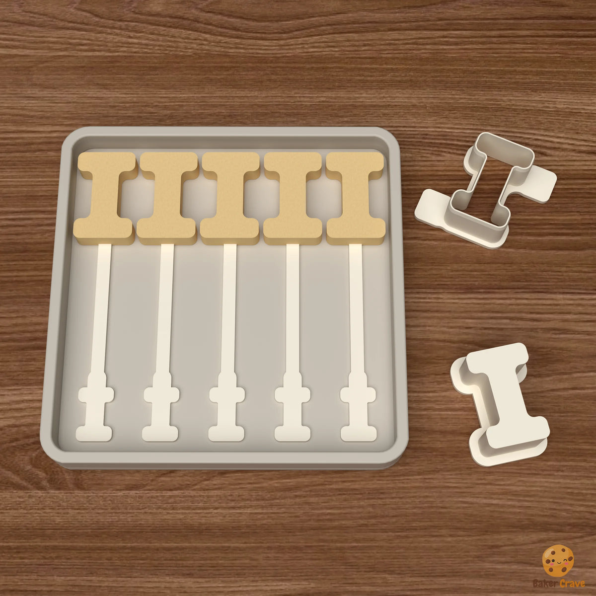 Letter I Cake Pop Mold STL File